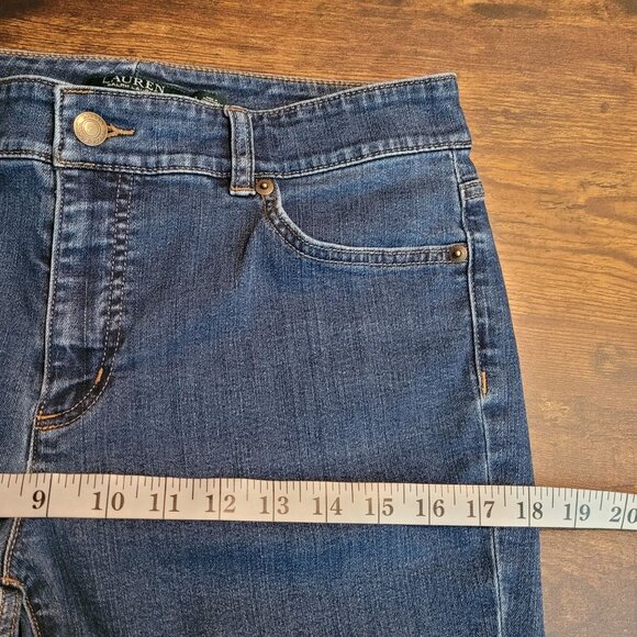 Lauren Ralph Lauren Jeans Womens 10 Premier Straight Medium Dark Stretch Denim - Picture 9 of 13